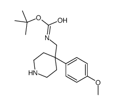 tert-butyl N-[[4-(4-methoxyphenyl)piperidin-4-yl]methyl]carbamate Structure