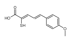 2-mercapto-5-(p-methoxyphenyl)-2,4-pentadienoic acid Structure