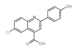 6-CHLORO-2-(4-HYDROXY-PHENYL)-QUINOLINE-4-CARBOXYLIC ACID structure