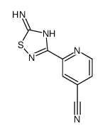 2-(5-amino-1,2,4-thiadiazol-3-yl)pyridine-4-carbonitrile Structure