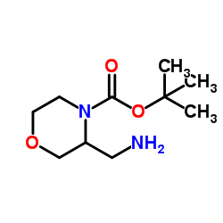 (R)-3-(氨基甲基)吗啉-4-羧酸叔丁酯结构式