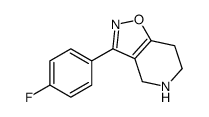 3-(4-FLUOROPHENYL)-4,5,6,7-TETRAHYDROISOXAZOLO[4,5-C]PYRIDINE结构式