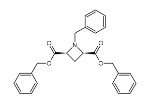 cis-1-benzylazetidine-2,4-dicarboxylic acid dibenzyl ester结构式