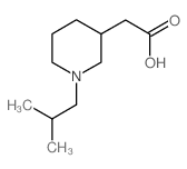 2-(1-Isobutyl-3-piperidinyl)acetic acid结构式