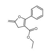 3-carbethoxy-4,5-dihydro-2-phenyl-5-methylenefuran Structure