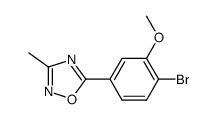 5-(4-bromo-3-methoxyphenyl)-3-methyl-1,2,4-oxadiazole结构式