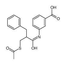 3-[[2-(acetylsulfanylmethyl)-3-phenylpropanoyl]amino]benzoic acid Structure