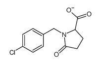 4-chlorobenzyl-2-pyrrolidone-5-carboxylate结构式