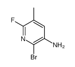 2-bromo-6-fluoro-5-methylpyridin-3-amine structure