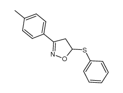 5-(phenylthio)-3-p-tolyl-2-isoxazoline Structure