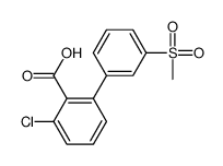 2-chloro-6-(3-methylsulfonylphenyl)benzoic acid结构式