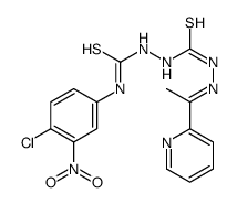 1-(4-chloro-3-nitrophenyl)-3-[[(E)-1-pyridin-2-ylethylideneamino]carbamothioylamino]thiourea结构式