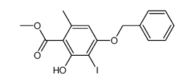 methyl 4-benzyloxy-2-hydroxy-3-iodo-6-methylbenzoate structure