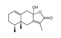 8α-hydroxyeremophil-1(10),7(11)-dien-12,8β-olide Structure