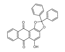 5-hydroxy-2,2-diphenylanthra[1,2-d][1,3]dioxole-6,11-dione结构式