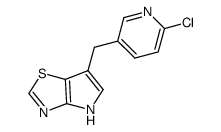 6-(6-chloropyridin-3-ylmethyl)-4H-pyrrolo[2,3-d][1,3]thiazole结构式