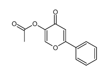 4-oxo-6-phenyl-4H-pyran-3-yl acetate结构式