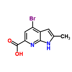 4-Bromo-2-methyl-1H-pyrrolo[2,3-b]pyridine-6-carboxylic acid Structure