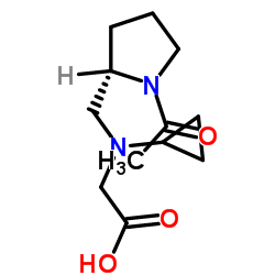 N-{[(2S)-1-Acetyl-2-pyrrolidinyl]methyl}-N-cyclopropylglycine Structure