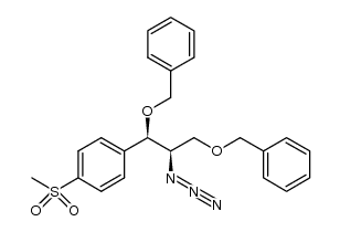 ((((1R,2R)-2-azido-1-(4-(methylsulfonyl)phenyl)propane-1,3-diyl)bis(oxy))bis(methylene))dibenzene Structure