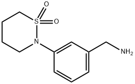 2-[3-(Aminomethyl)phenyl]-1lambda(6),2-thiazinane-1,1-dione Structure