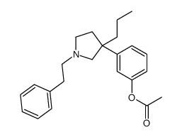 Acetic acid 3-(1-phenethyl-3-propyl-3-pyrrolidinyl)phenyl ester Structure