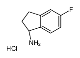 (R)-5-氟-2,3-二氢-1H-茚-1-胺盐酸盐结构式