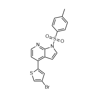 4-(4-Bromothiophen-2-yl)-1-tosyl-1H-pyrrolo[2,3-b]pyridine Structure