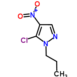 5-氯-4-硝基-1-丙基-1H-吡唑结构式