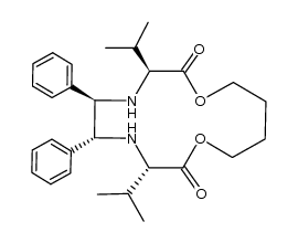 (3S,5R,6R,8S)-3,8-diisopropyl-5,6-diphenyl-1,10-dioxa-4,7-diazacyclotetradecane-2,9-dione Structure