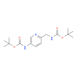 2-(Boc-氨甲基)-5-(Boc-氨基)吡啶结构式