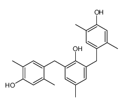 2,6-Bis[(4-hydroxy-2,5-dimethylphenyl)methyl]-4-methyl phenol结构式