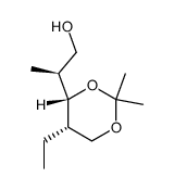 (2S)-2-((4S,5S)-5-Ethyl-2,2-dimethyl-1,2-dioxan-4-yl)propan-1-ol结构式