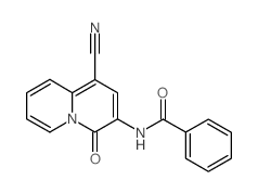 N-(1-CYANO-4-OXO-4H-QUINOLIZIN-3-YL)BENZENECARBOXAMIDE Structure