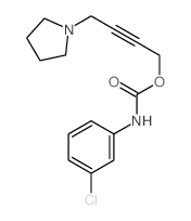 Carbamic acid,(3-chlorophenyl)-, 4-(1-pyrrolidinyl)-2-butynyl ester (9CI)结构式