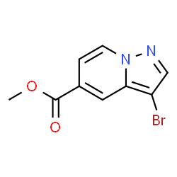 Methyl 3-bromopyrazolo[1,5-a]pyridine-5-carboxylate结构式