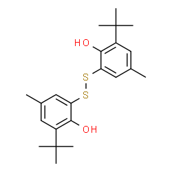 2,2'-Dithiobis[6-(1,1-dimethylethyl)-4-methylphenol]结构式