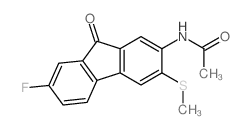 Acetamide,N-[7-fluoro-3-(methylthio)-9-oxo-9H-fluoren-2-yl]- Structure