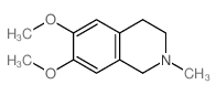 Isoquinoline,1,2,3,4-tetrahydro-6,7-dimethoxy-2-methyl- Structure