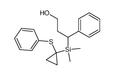 3-(dimethyl(1-(phenylthio)cyclopropyl)silyl)-3-phenylpropan-1-ol结构式