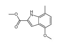 Methyl 4-methoxy-7-methyl-1H-indole-2-carboxylate结构式