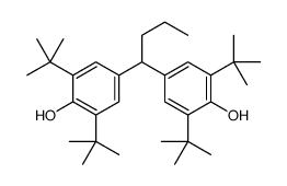 2,6-ditert-butyl-4-[1-(3,5-ditert-butyl-4-hydroxyphenyl)butyl]phenol Structure