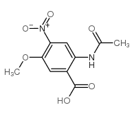 2-Acetamido-5-methoxy-4-nitrobenzoic Acid Structure