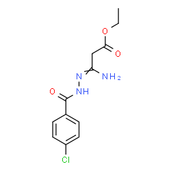 ETHYL 3-[2-(4-CHLOROBENZOYL)HYDRAZINO]-3-IMINOPROPANOATE structure