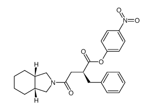 4-nitrophenyl (S)-2-benzyl-4-((3aR,7aS)-octahydro-2H-isoindol-2-yl)-4-oxobutanoate Structure