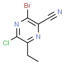 3-溴-5-氯-6-乙基吡嗪-2-甲腈图片