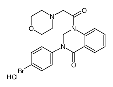 3-(4-bromophenyl)-1-(2-morpholin-4-ylacetyl)-2H-quinazolin-4-one,hydrochloride Structure