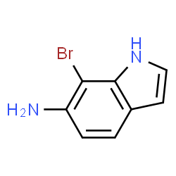 1H-Indol-6-amine,7-bromo-(9CI)结构式