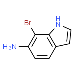 1H-Indol-6-amine,7-bromo-(9CI) structure