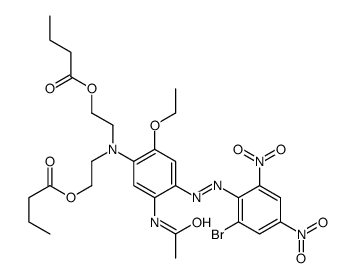 [[5-(acetylamino)-4-[(2-bromo-4,6-dinitrophenyl)azo]-2-ethoxyphenyl]imino]diethylene dibutyrate Structure
